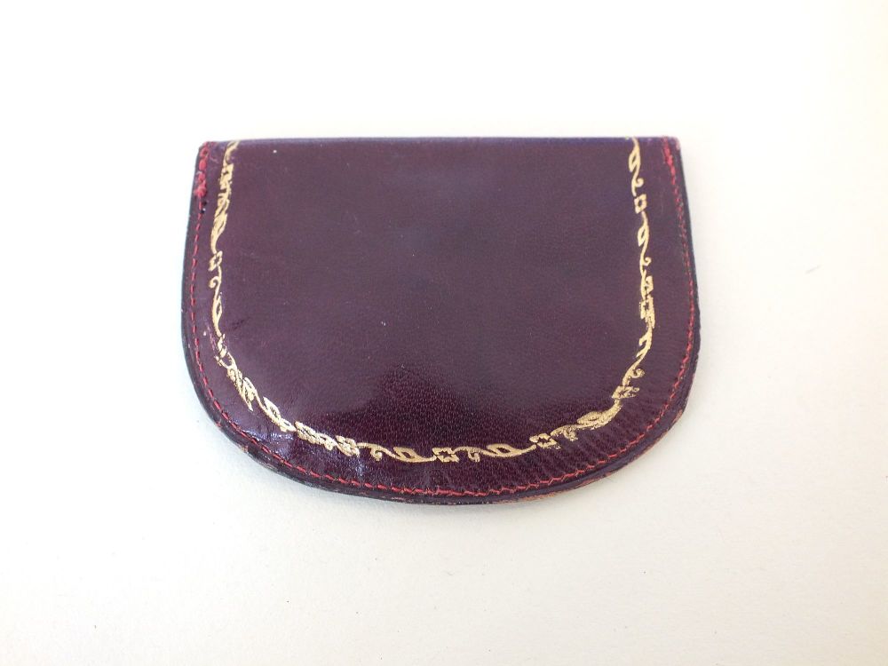 Soft Leather Coin Purse- 1950s Vintage