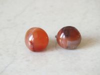 Attractive Polished Stone Clip-On Earrings-Circa 1930s Vintage