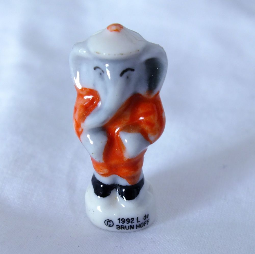 Babar Elephant - Miniature De Brunhoff Porcelain Figurine