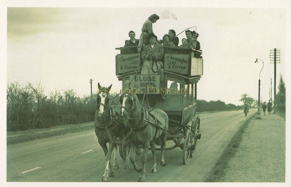 Horse Drawn Bus, 1944 - Nostalgia Postcard Collectors Club (NPCC)
