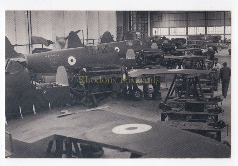 Aircraft Factory 1939 - Nostalgia Repro Photo Postcard