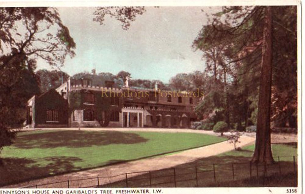 Tennysons House And Garibaldis Tree, Freshwater I O W - Early 1900s Postcard