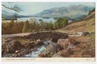 Cumbria - Ashness Bridge And Derwentwater, Keswick - 1960s Sanderson & Dixon RP Postcard