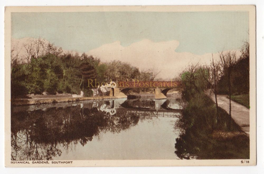 Botanical Gardens Southport Lancashire - 1950s Photogravure Postcard