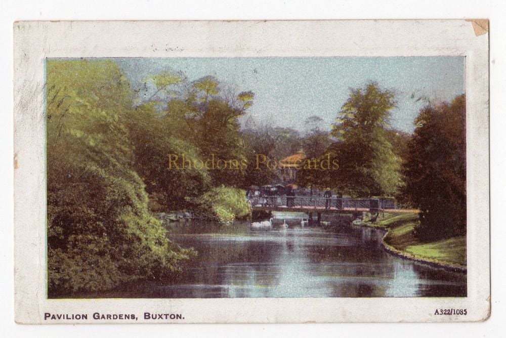 Pavilion Gardens, Buxton, Derbyshire - Early 1900s Postcard | Sent To Mr & Mrs A HOUGHTON, Hyde Cheshire