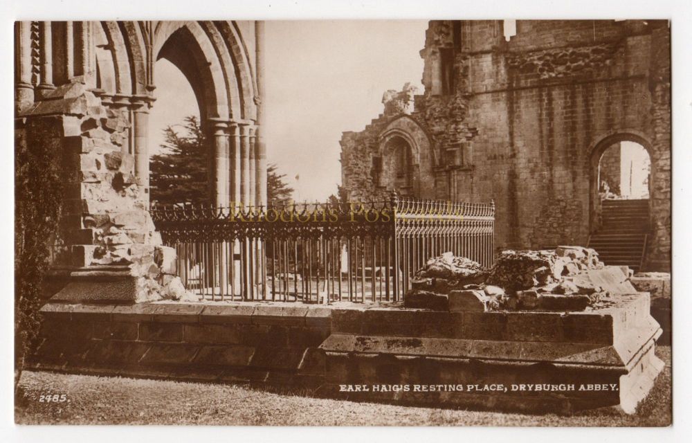Earl Haighs Resting Place, Dryburgh Abbey, Scottish Borders - A R Edwards & Son Selkirk Postcard