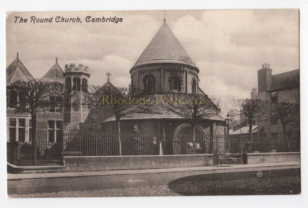The Round Church Cambridge - Early 1900s Valentines Series Postcard
