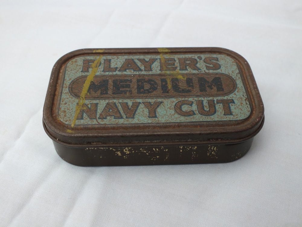 Players Medium Navy Cut Tobacco Tin (Empty)