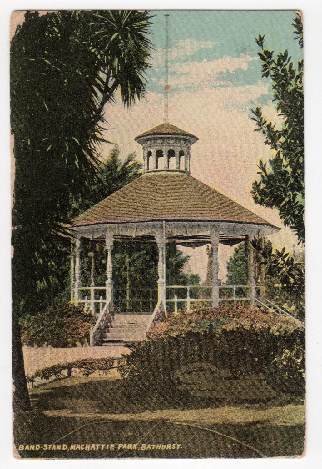 Bandstand, MacHattie Park, Bathhurst, NSW, Australia - Early 1900s Postcard