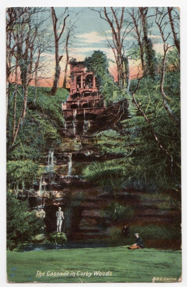 The Cascade In Corby Woods, English  Lake District - Early 1900s Postcard - Sent To S RAILTON, Wetheral