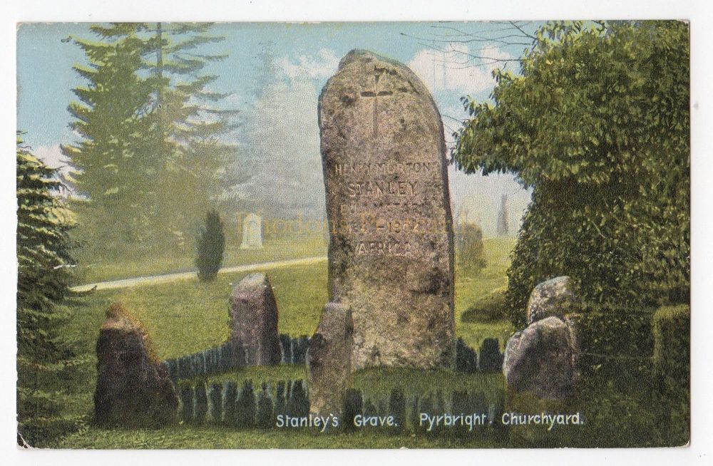 Stanleys Grave, Pyrbright Churchyard - Early 1900s Shureys Publications Postcard