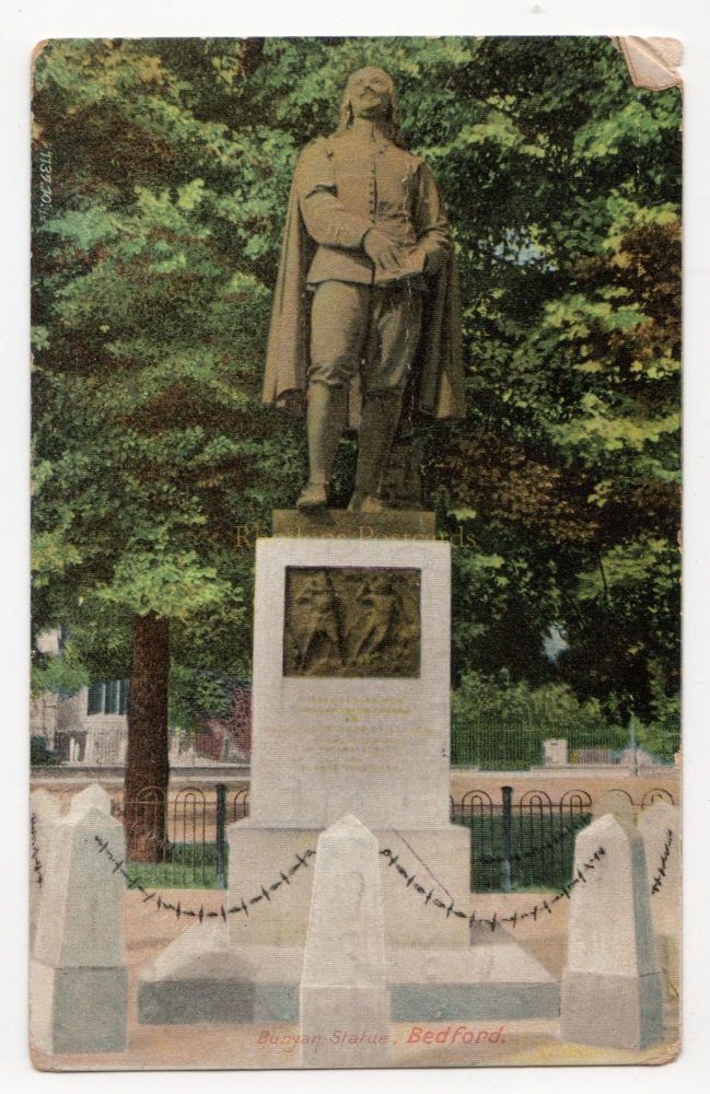 Bunyan Statue Bedford - Early 1900s Postcard