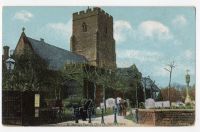 St Marys Parish Church Folkstone Kent - Early 1900s Christian Novels Publishing Co Advertising Postcard
