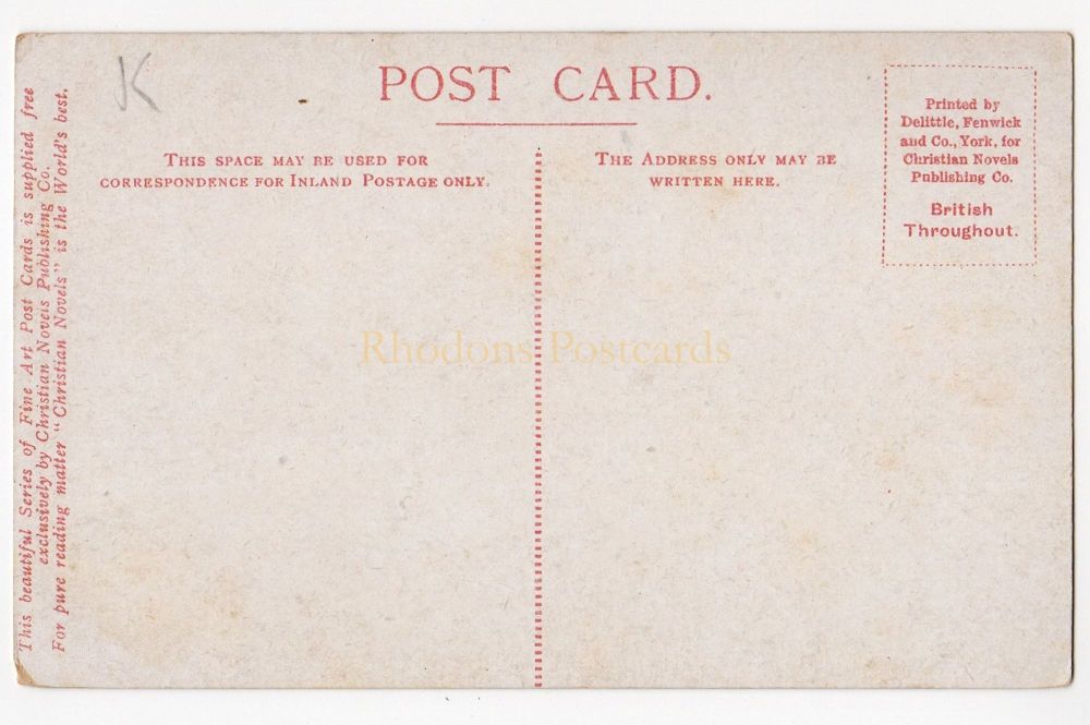 St Marys Parish Church Folkstone Kent - Early 1900s Christian Novels Publishing Co Advertising Postcard