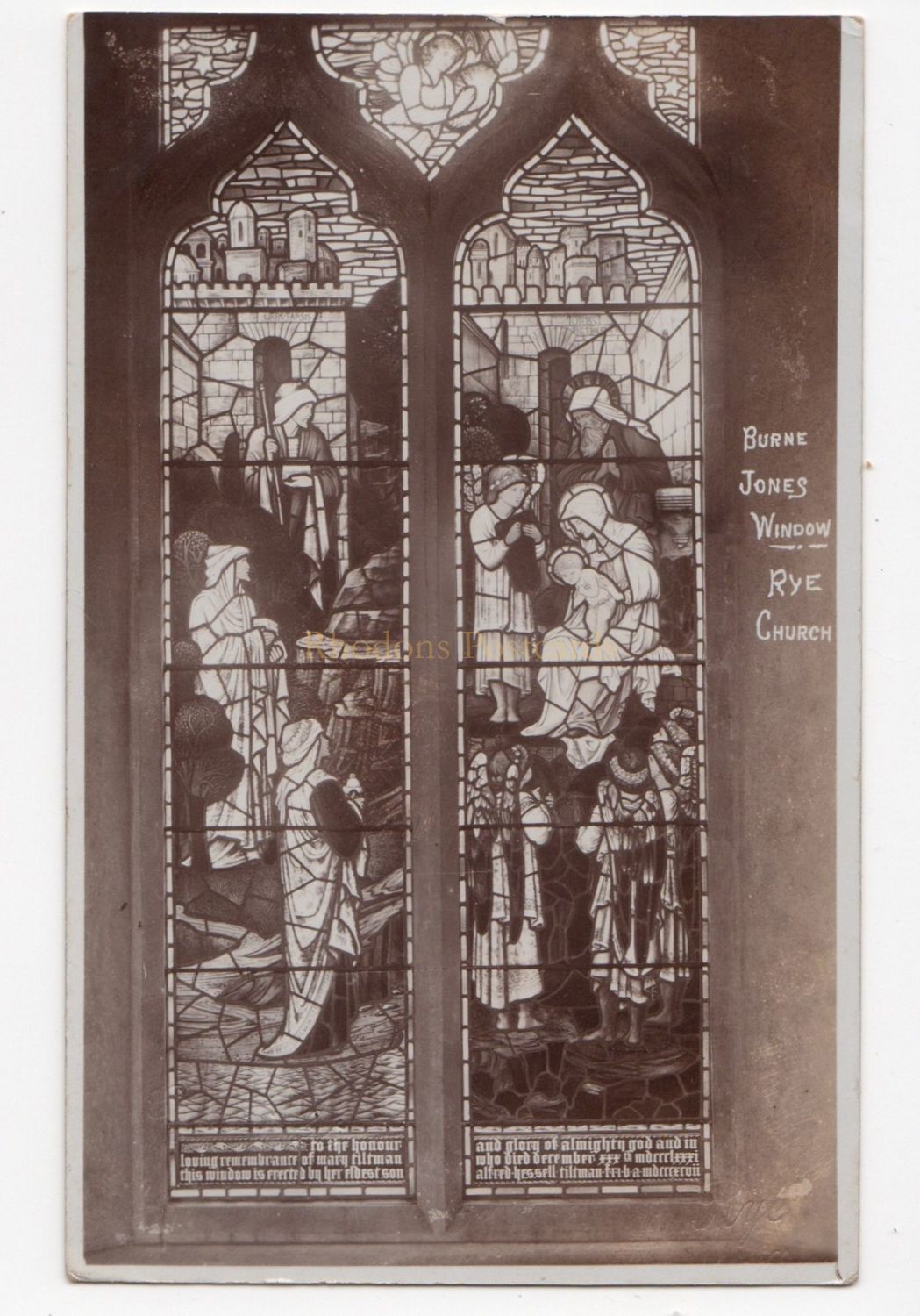 Rye Church, East Sussex - Burne Jones Stained Glass Window - Early 1900s Ph