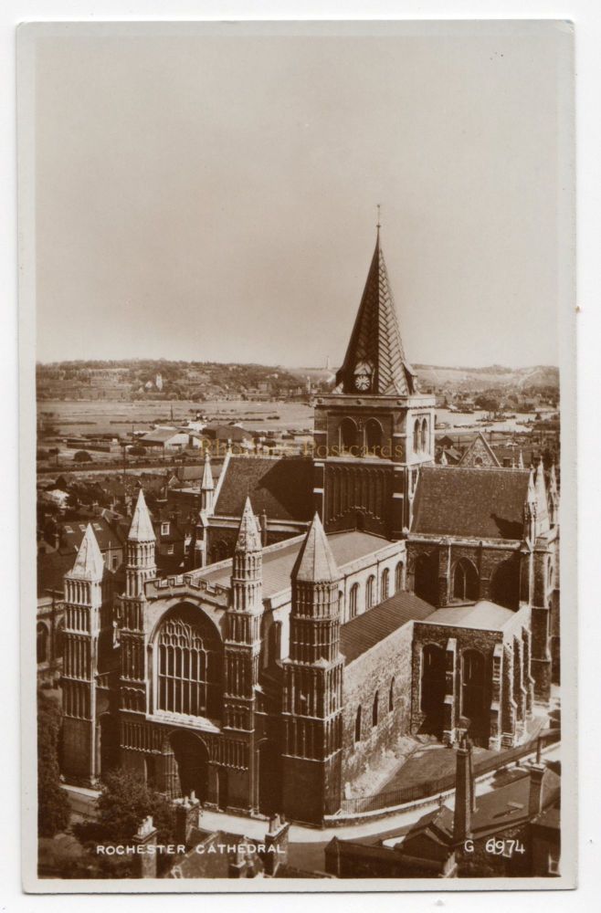 Rochester Cathedral Kent - Circa 1950s Valentines Real Photo Postcard