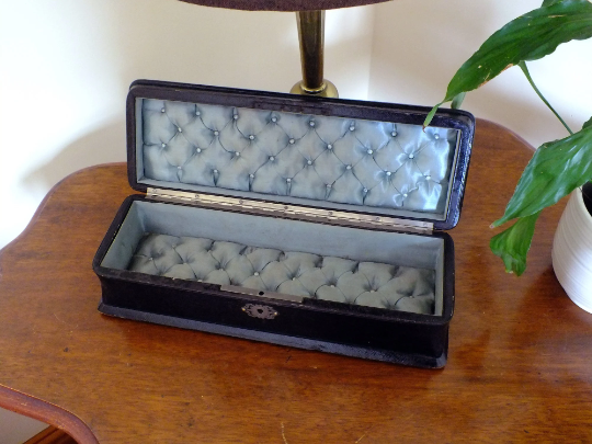 Antique French Jewellery Box / Glove Box-Victorian Era Circa Mid 1800s