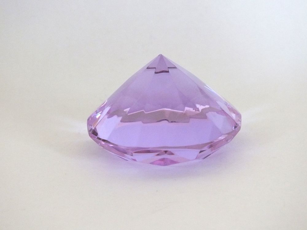 Paperweight Desk Tidy-Facet Cut Amethyst Coloured Glass