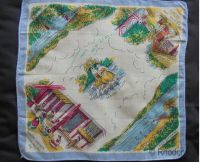 1950s Vintage Printed Souvenir Handkerchief-New Zealand