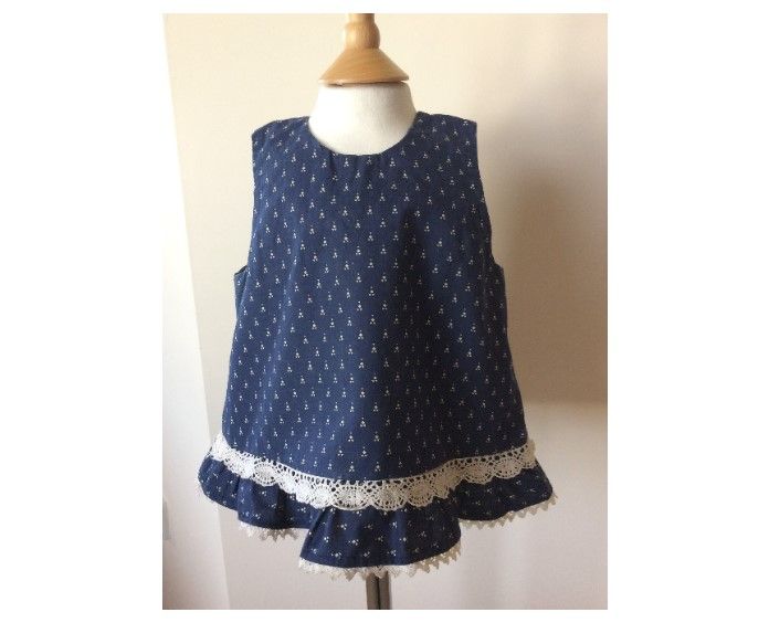 Vintage Baby Dress - Sleeveless With Lace Trim