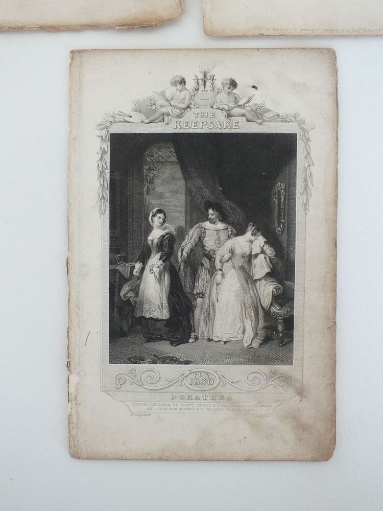 Georgian Book Plate Prints From The Keepsake 1830-Job Lot of 9