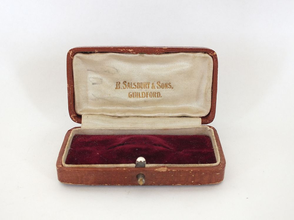 Antique Jewellers Stick Pin Presentation or Storage Box-R Salisbury & Sons Guildford
