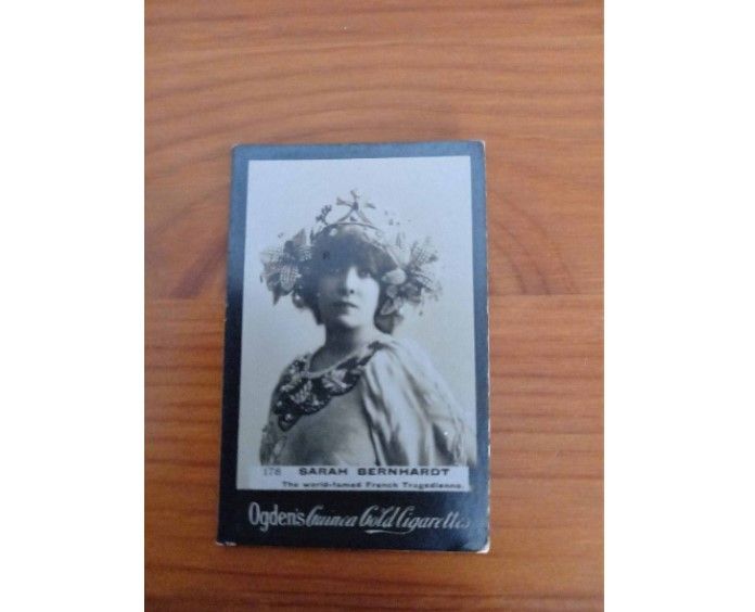 Ogdens Guinea Gold Cigarette Card-Sarah Bernhardt-French Actress-Original Issue Card No 178