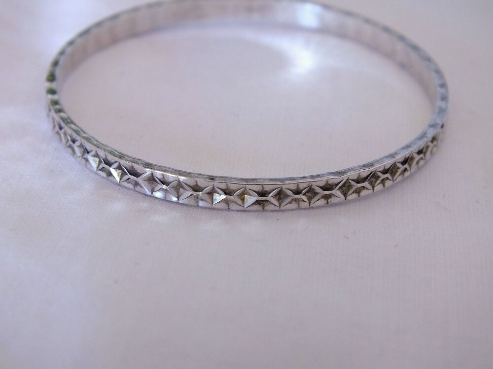 Vintage Christening Baptism Bracelet / Bangle-Sterling Silver-For New Born Baby