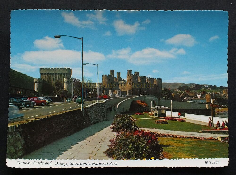 Conway Castle And Bridge, Snowdonia National Park-Unused Bamforth Postcard