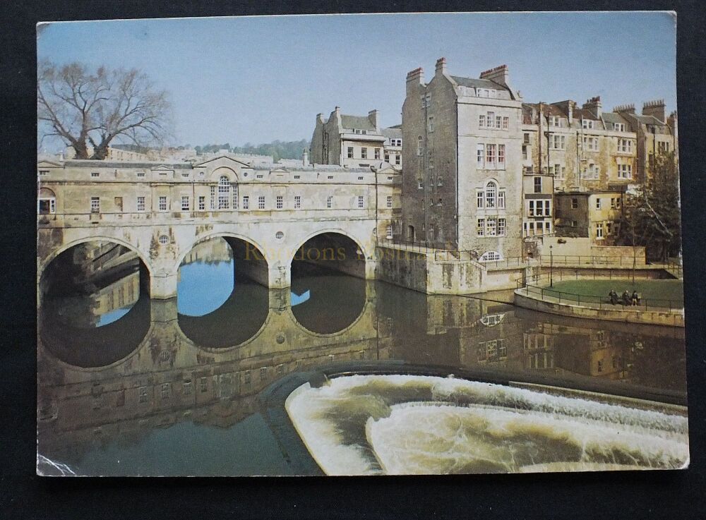 Poulteney Bridge And Weir, Bath, Somerset-Circa 1980s Photo Postcard