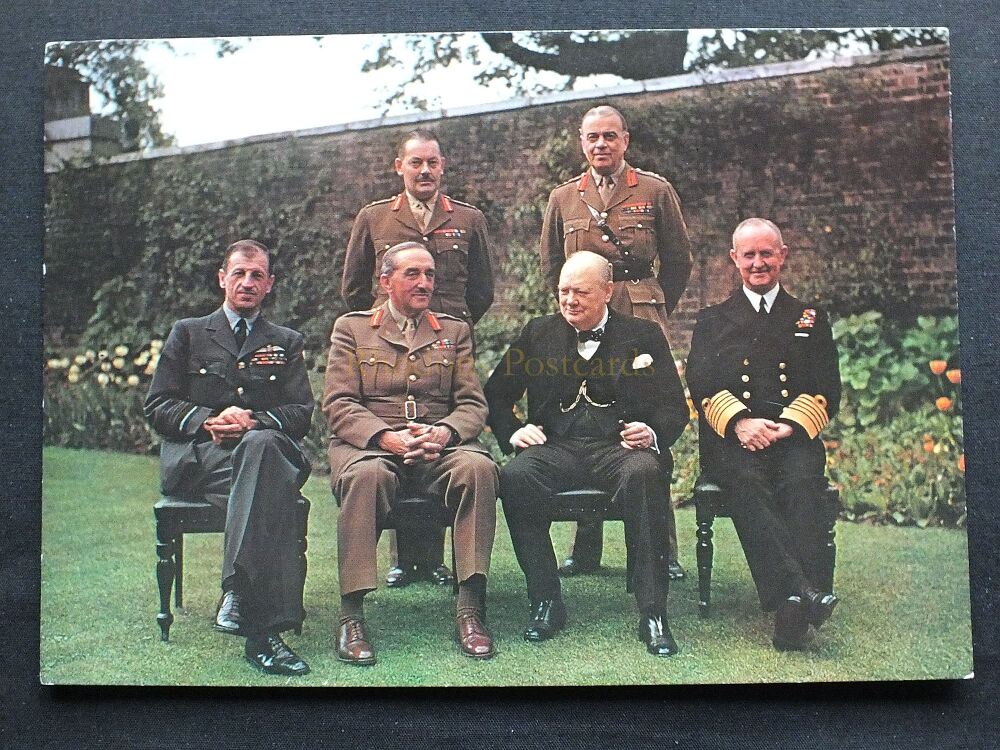 Prime Minister & Chiefs Of Staff, Downing Street May 1945-Reproduction Photo Postcard