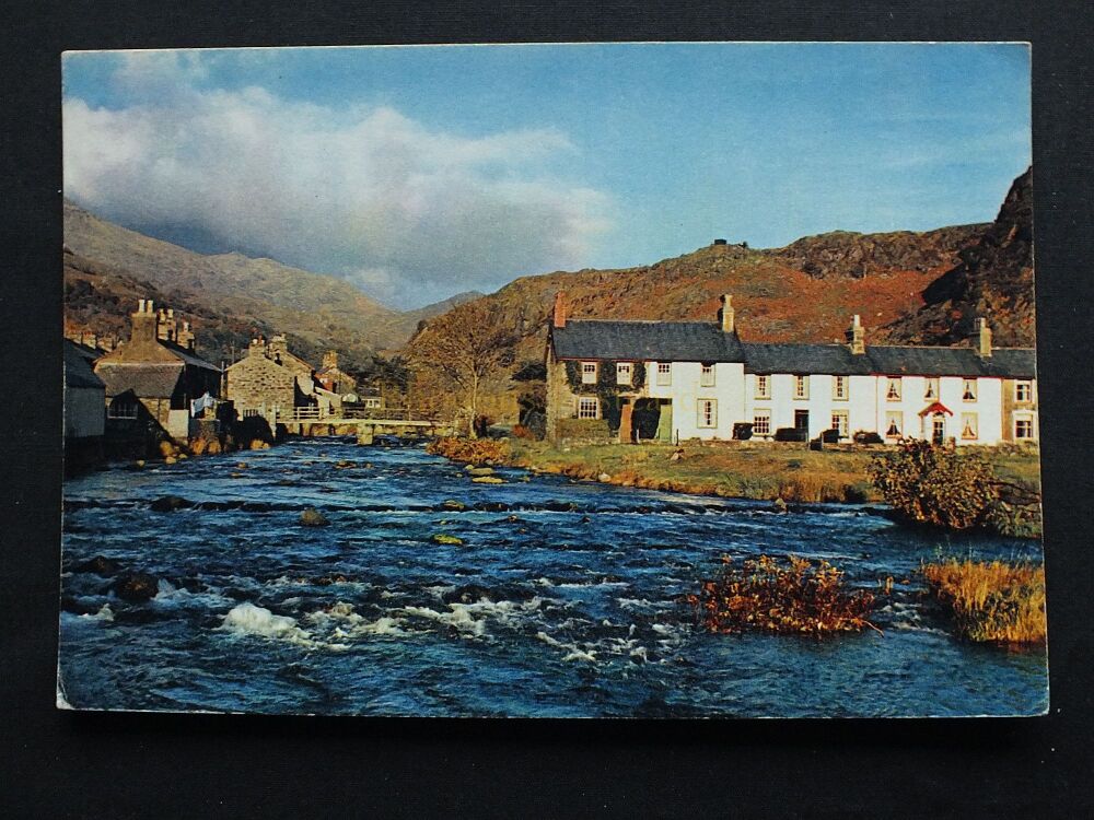 River Glaslyn At Beddgelert Caernarvonshire-Colour Postcard