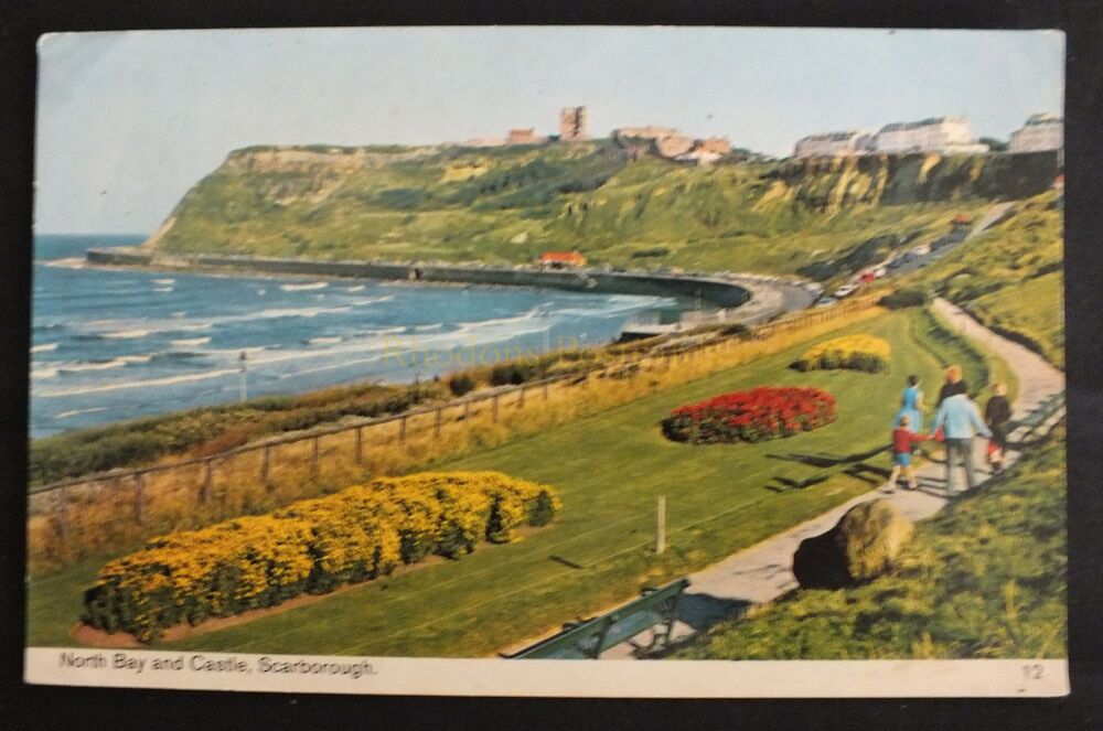 Scarborough Yorkshire-North Bay and Castle-Circa 1960s Bamforth Photo Postcard