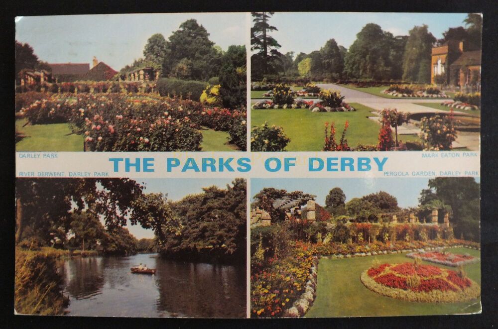 The Parks Of Derby, Derbyshire-1970s Multiview Photo Postcard