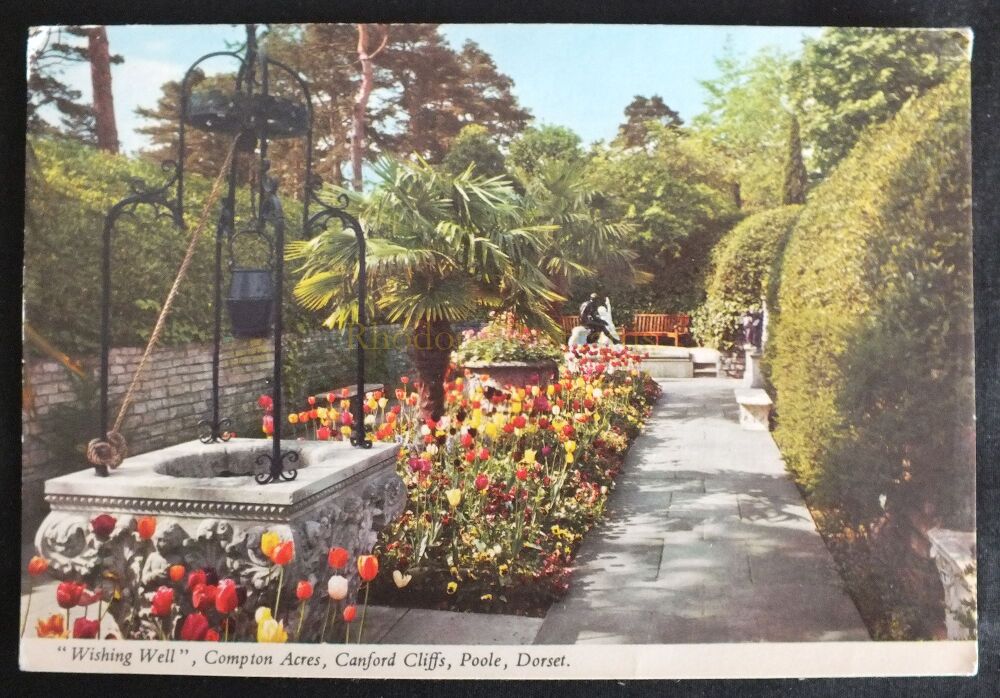 Wishing Well-Compton Acres Canford Cliffs Dorset-John Hinde Postcard