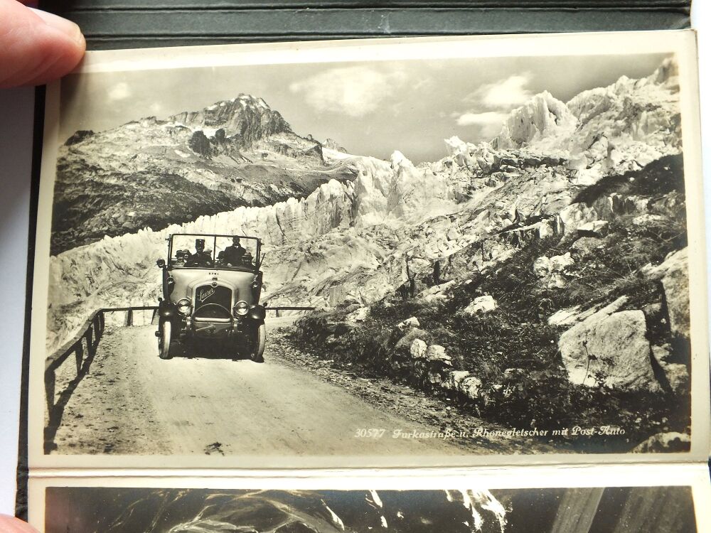 Gotthard-Furka-Grimsel Swiss Alpine Passes-Photo Views Postcards-Circa 1930s