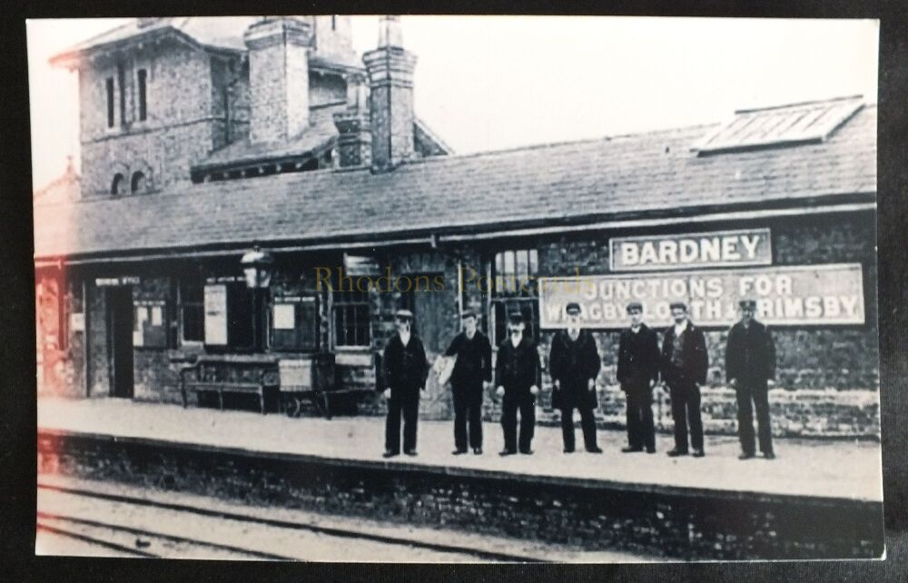 Bardney Railway Station Lincolnshire-Reproduction Vintage Photo Postcard