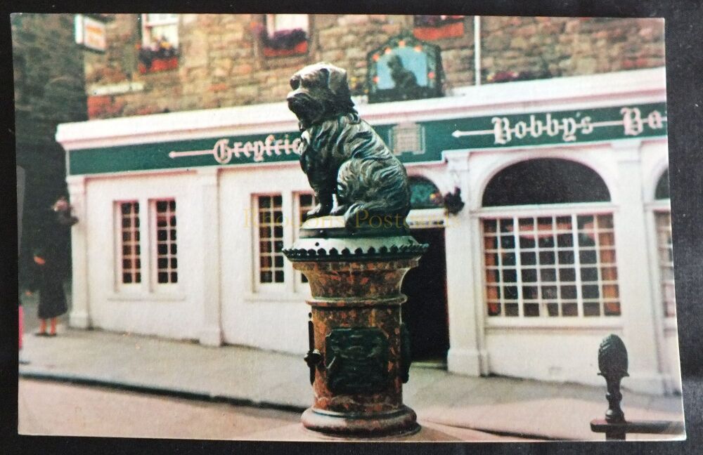 Greyfriars Bobby Statue, Edinburgh-MandL Series Colour Photo Postcard