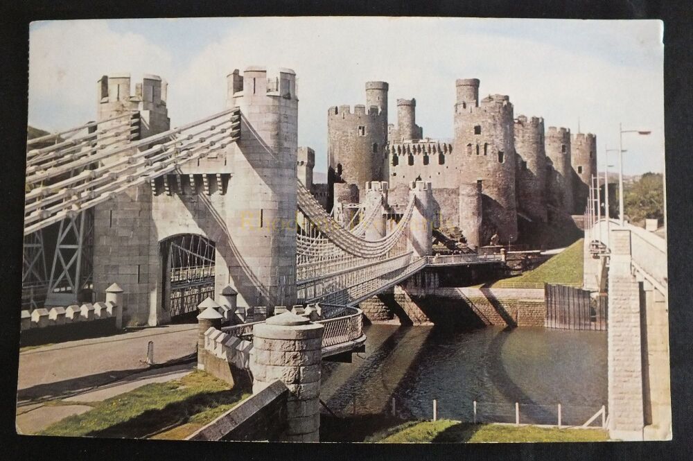 Conway Castle Wales-1960s Colour Photo Postcard