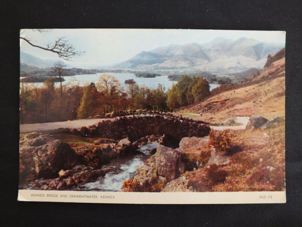 Ashness Bridge Derwentwater Cumbria-Early 1960s Cotman-Color Postcard