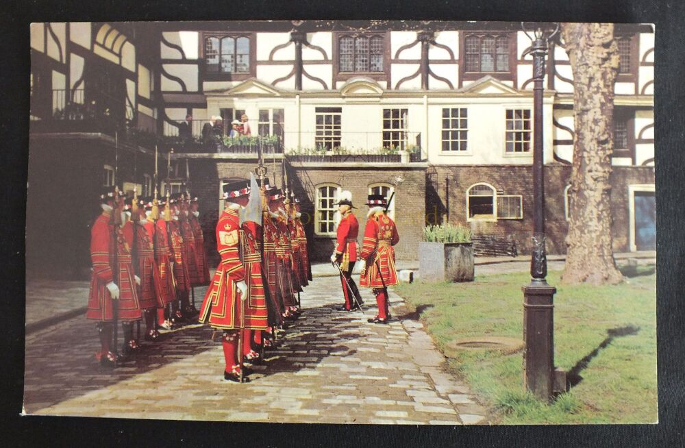 Tower Of London-Inspection Of Yeoman Warders-Colour Photo Postcard