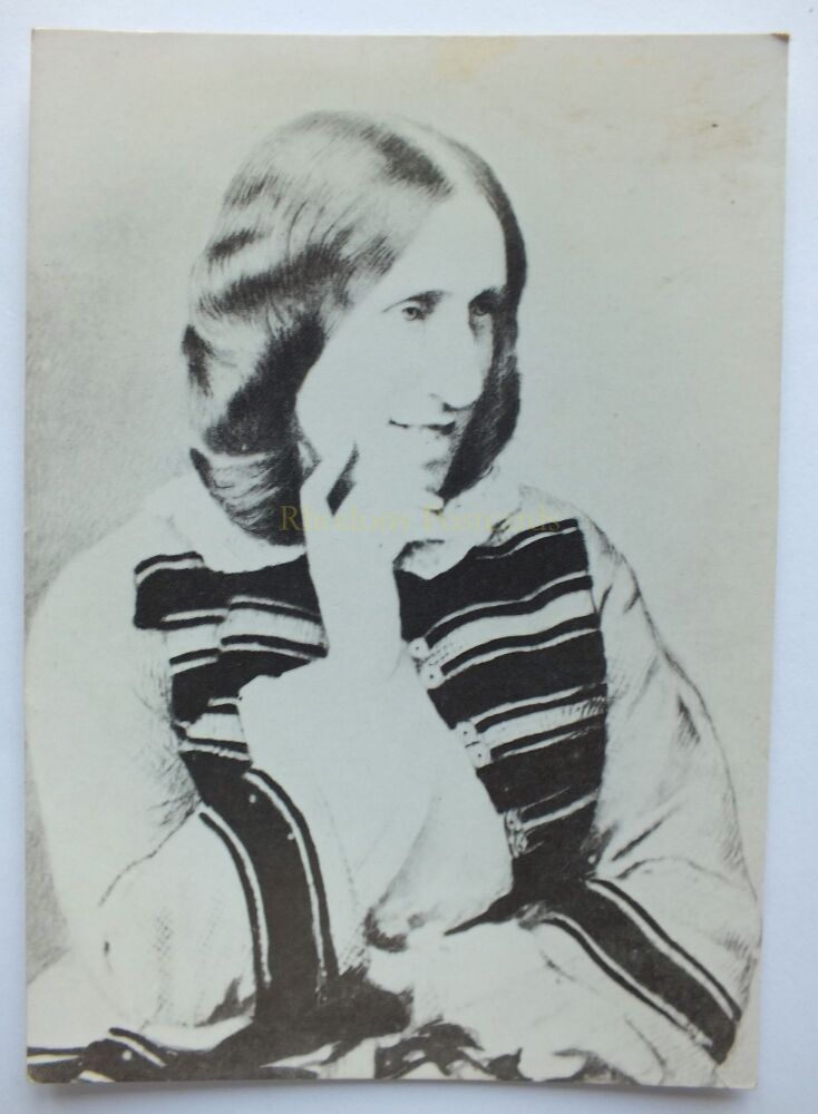 Mary Ann Cross (George Eliot) 1819-1890-B&W Photo Postcard