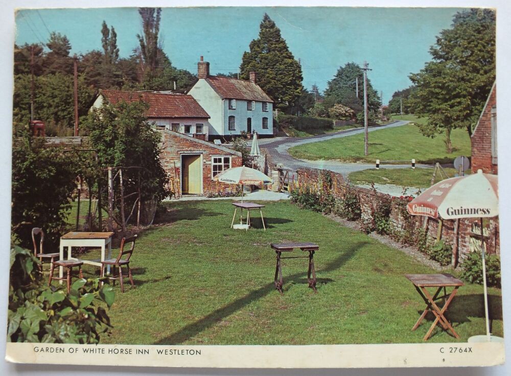 The White Horse Inn Westleton Suffolk-1980s Garden View Photo Postcard
