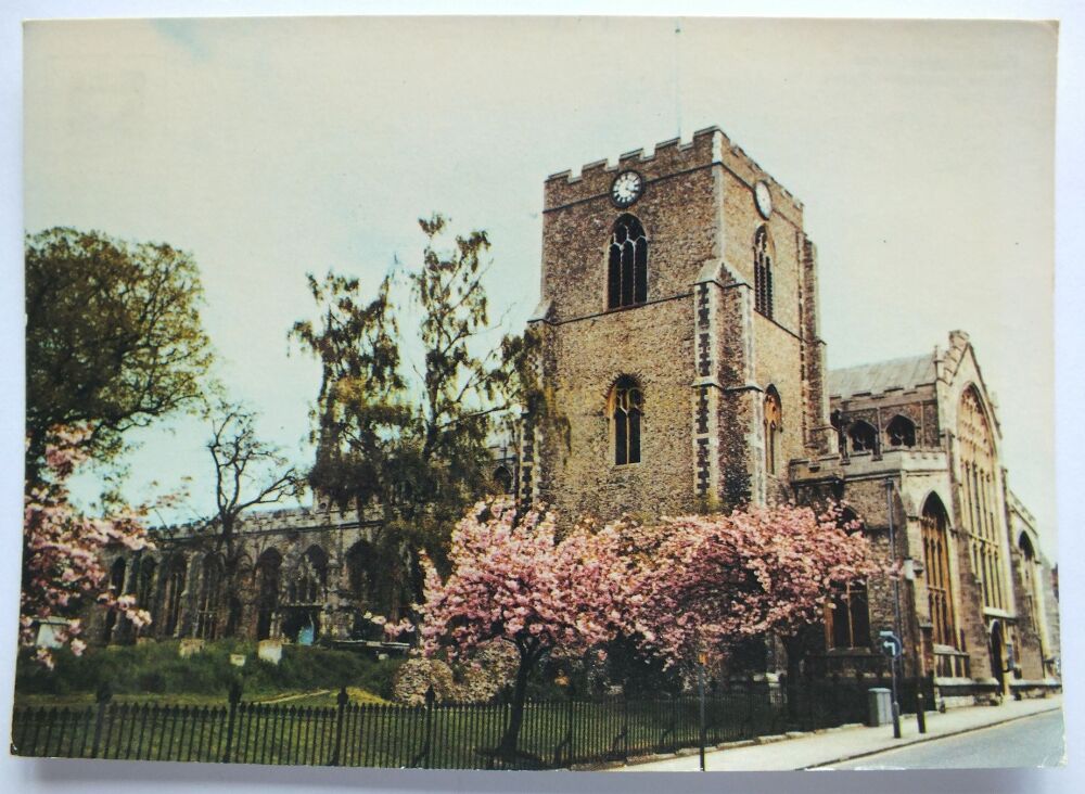St Marys Church Bury St Edmunds Suffolk-Exterior View Photo Postcard