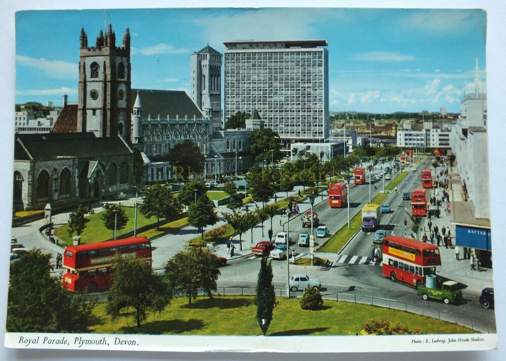 Royal Parade Plymouth Devon-John Hinde Studios Photo Postcard