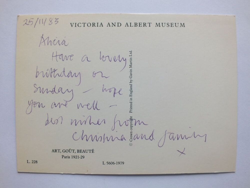 Victoria and Albert Museum Art Postcard-Art, Gout, Beaute, Paris 1921-21