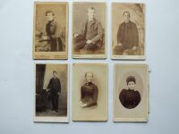 Victorian CDVs-Mixed Lot of 6- Men-Women-Derby-Bakewell-Matlock Bath-Bradford-Derby-Huddersfield Photographers