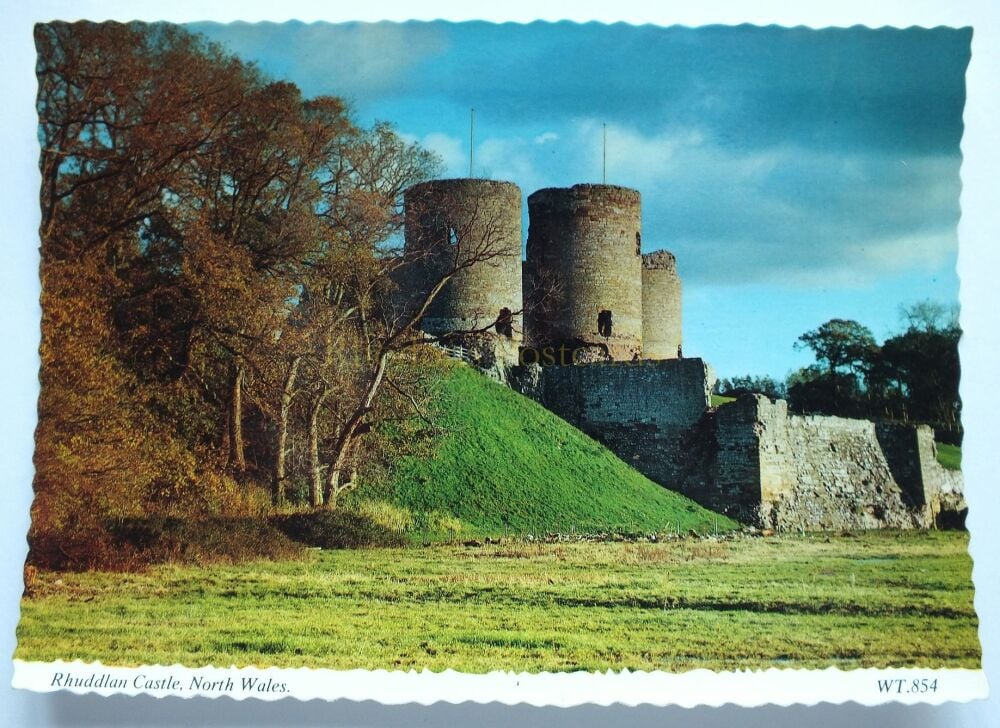 Rhuddlan Castle North Wales-Photo Postcard