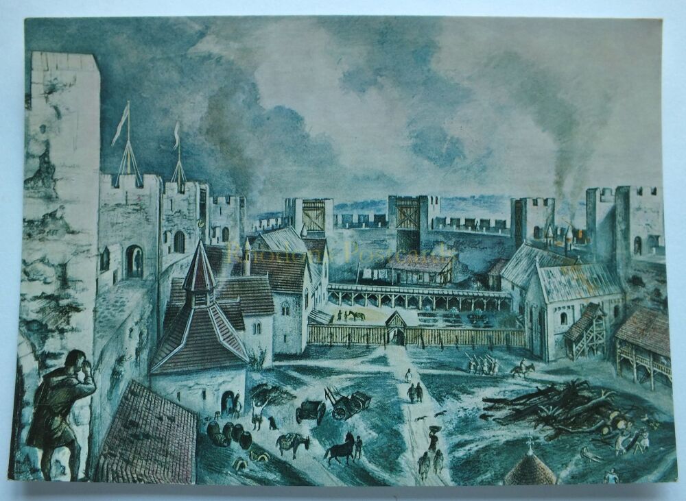 Framlingham Castle Suffolk-Alan Sorrell Drawing Postcard