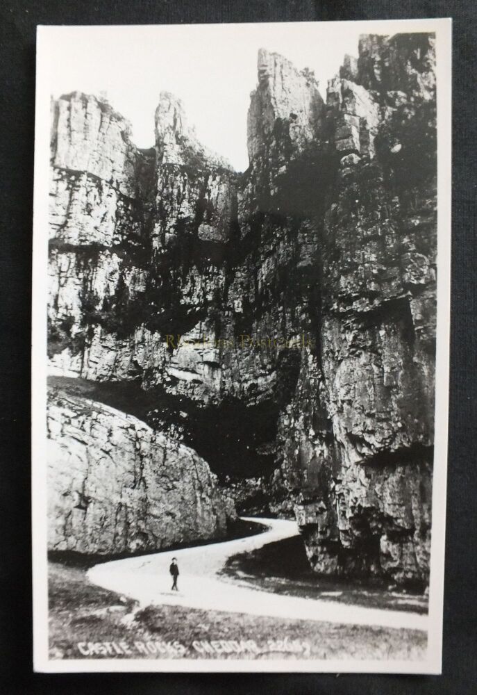 Castle Rocks Cheddar Somerset-Chapman & Son, Dawlish RP Postcard